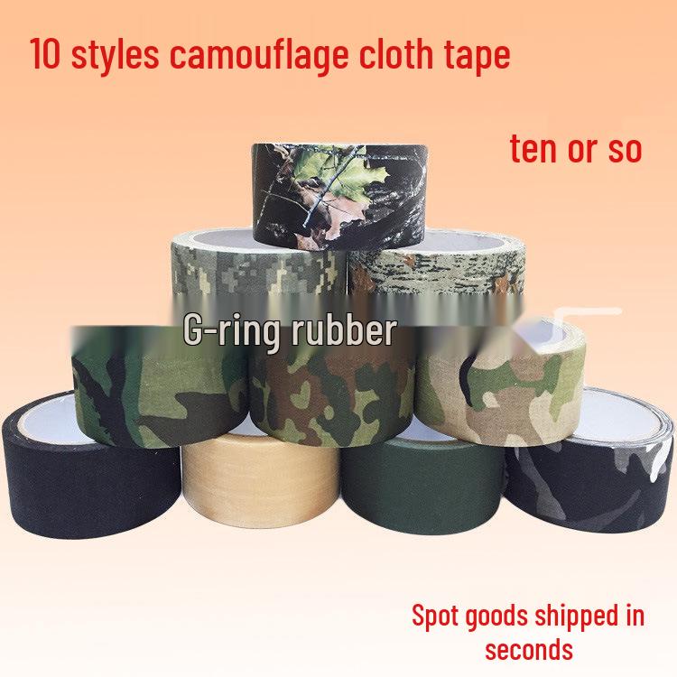 

High-Adhesive Realistic Tree Camouflage Tape - 10 Style Options Pure Black