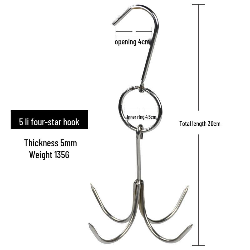 Stainless Steel Meat Hanging Hook for Beef, Char Siu, and Mutton - Slaughterhouse Grade