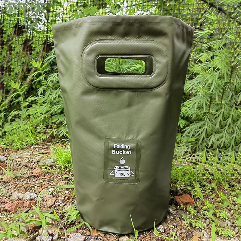 15/20L Falteimer Tragbarer großer wasserdichter PVC-Eimer Outdoor-Reise-Picknick-Angeleimer Wasserbehälter