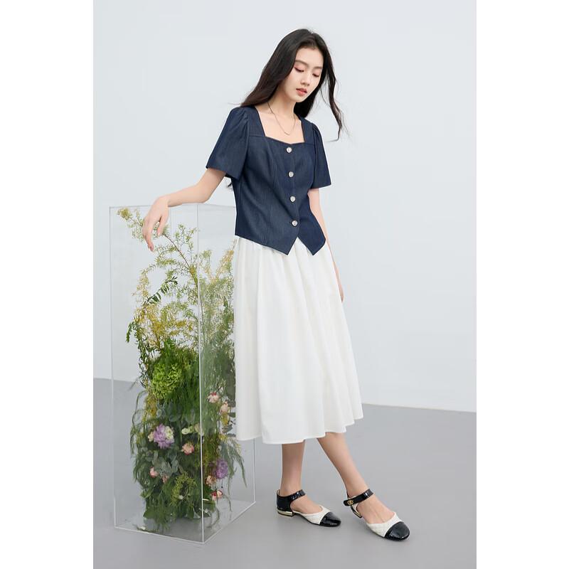 Sancai Plus Size A-Line High-Waist Skirt
