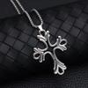 Unisex European & American Bright Cross Necklace - Versatile Pendant for Sweater Chains