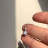 Silver Color Small Single Rhinestone Zircon Pendant Necklace for Women Simple Clavicle Chain Trend Gorgeous Gift Party Jewelry