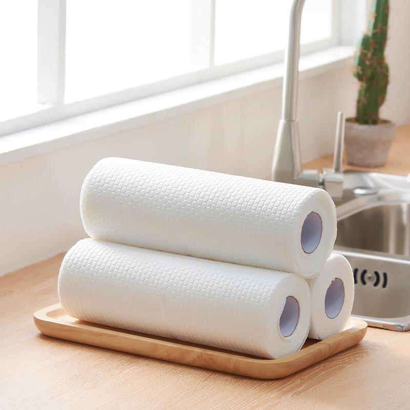 Lazy Cloth Kitchen Mokré a suché Dvojité použití Omyvatelná netkaná textilie Kuchyňský papír absorbující olej