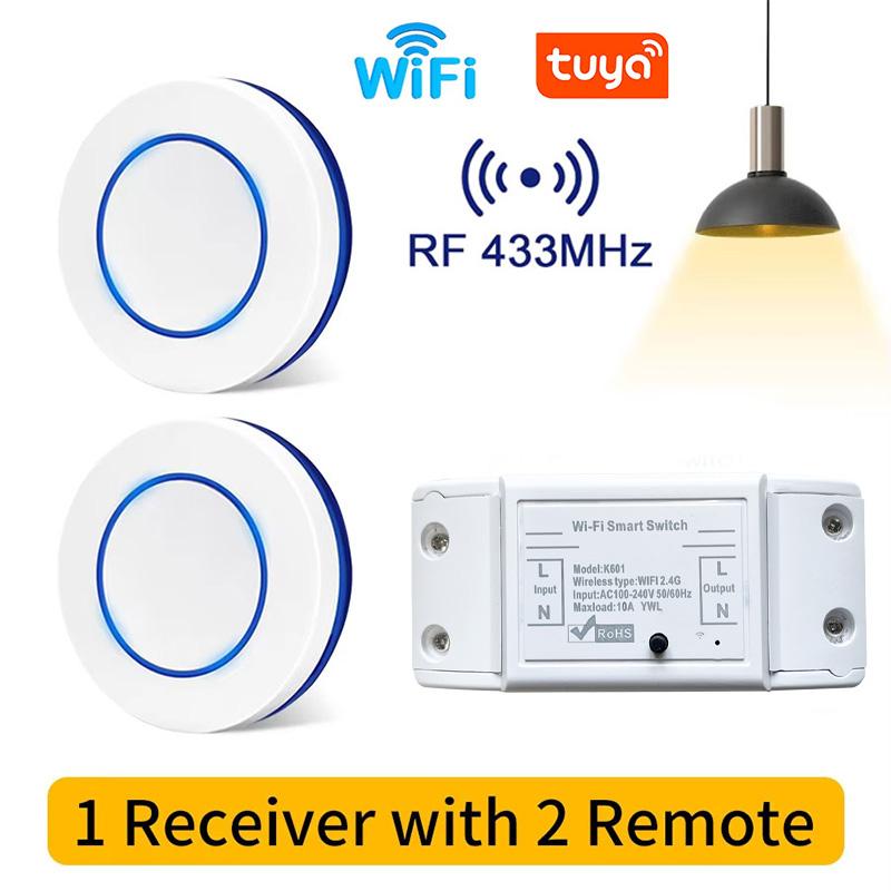Tuya WiFi Smart Switch 433MHz Universal Breaker Timer Voice Control Smart Life APP Wireless Remote Control Support Alexa Google