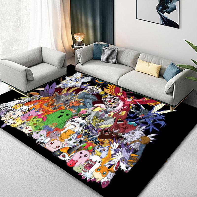 Anime Digmon Carpet Rug for Living Room Bedroom Home Sofa Decoration,Kids play Non-slip Floor Mat