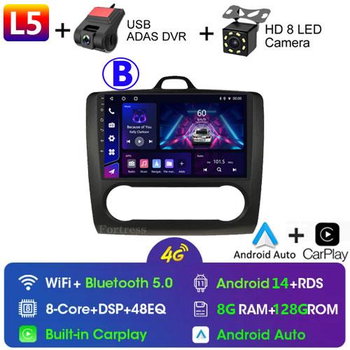 9" 2 Din 4G+WiFi Car Radio for Ford Focus Exi MT Mk2 MK3 2004-2011 Multimedia Player Android 13 GPS Navigation Head Unit