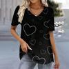 Women's Casual Versatile High-quality Breathable Short Sleeved V-neck T-shirt