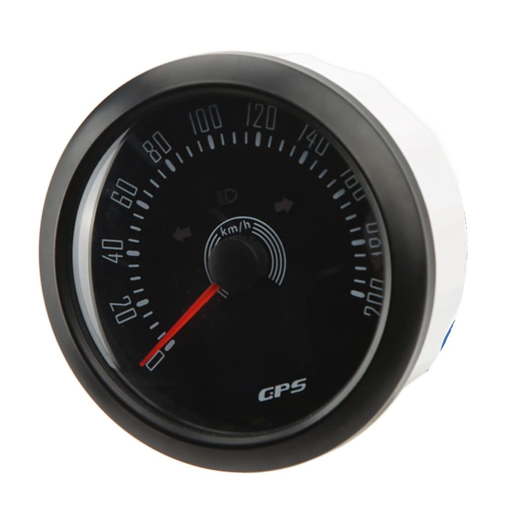 Tachimetro GPS 3 in 1 200KM H 85mm 9‑32V Retroilluminazione 7 Colori Antiappannamento Universale per Barca Auto Camper Motocicletta
