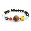 Top-Selling Galaxy Solar System Bracelet: Natural Stone Beads, 8 Planets, Guardian Star, Seven Chakra Bangle