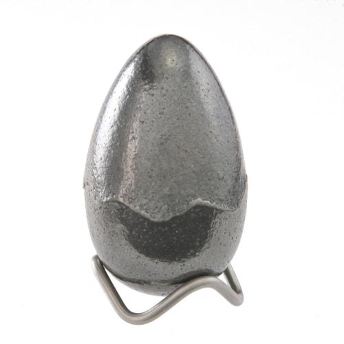 Made in Japan with Nanbu Iron, "The Iron Egg" Iron and Health Iron Egg and Stainless Steel Stand Set