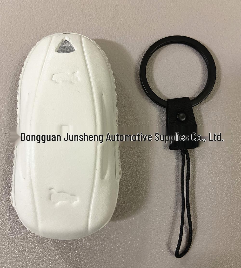 

4D Genuine Top Grain Leather Protective Key Shell for Tesla Model 3 Paper Box