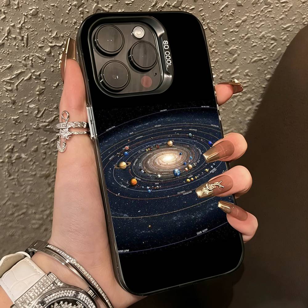 Space For Galaxy-y Universe Phone Case For iPhone 17,16,15,14,13,12,11 Plus,Pro Max,XS,Colorful Silver Phone case Funda Cover