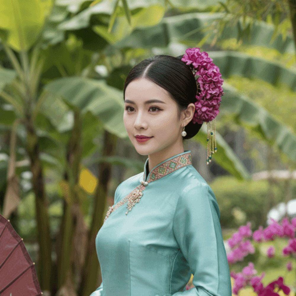 Fairy Flower Hair Stick Sweet Thai Hairpin Headdress Bride Hair Accessories  Bridesmaid