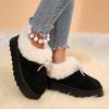 Thick Bottom Fluffy Fur Snow Boots Women 2025 Winter Warm Plush Ankle Boots with Platform Sweet Bowknot New Furry Non Slip Shoes