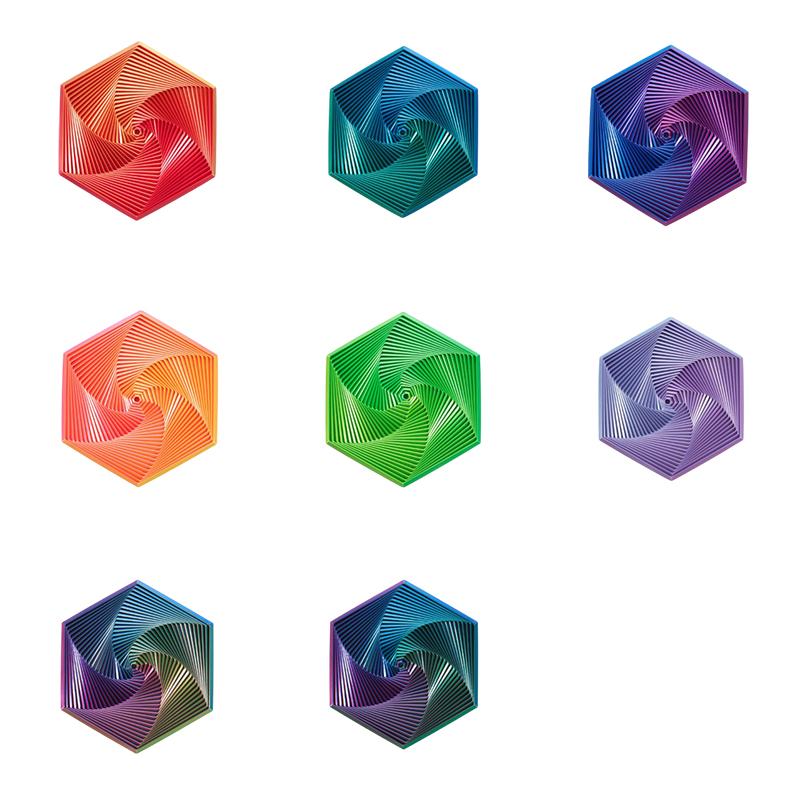Fractal Fidget Šestiúhelník Dekompresní Hračky 3D Tisk Stolní Hračka pro Uvolnění Stresu Dětský Narozeninový Dárek Geometrická Fidget Hračka