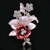 Shiny Jewelry Women Flower Brooch Pin Metal Enamel Collar Badge
