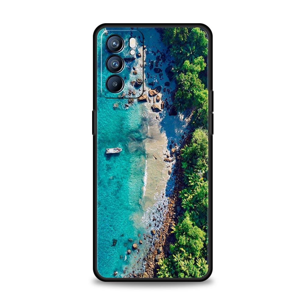 Sea blue Sky beach Case For Oppo Find X6 Pro X5 A54 A53 A52 A9 2020 A15 A95 A17 A16 A76 A74 A57 Reno7 Reno6 Pro Plus 5G Cover