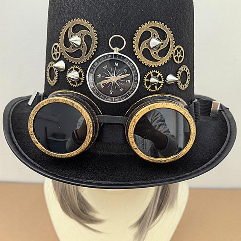 

Handmade Heavy Metal Gear Hat Compass Rivet Magic Party Decoration Goggles 324 бронзовый