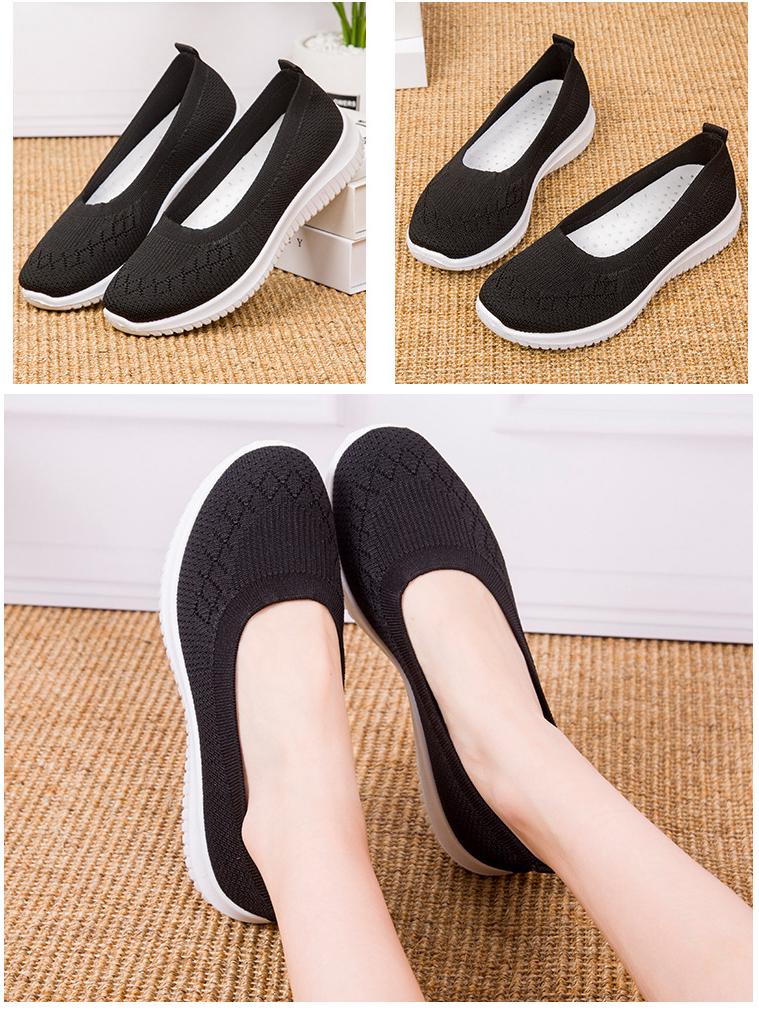 Women's Lightweight Mesh Slip-On Flats for Seniors