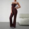 Dámské podzimní zimní elegantní kombinéza slim fit sexy podprsenka bez ramínek Jednobarevný overal bez zad