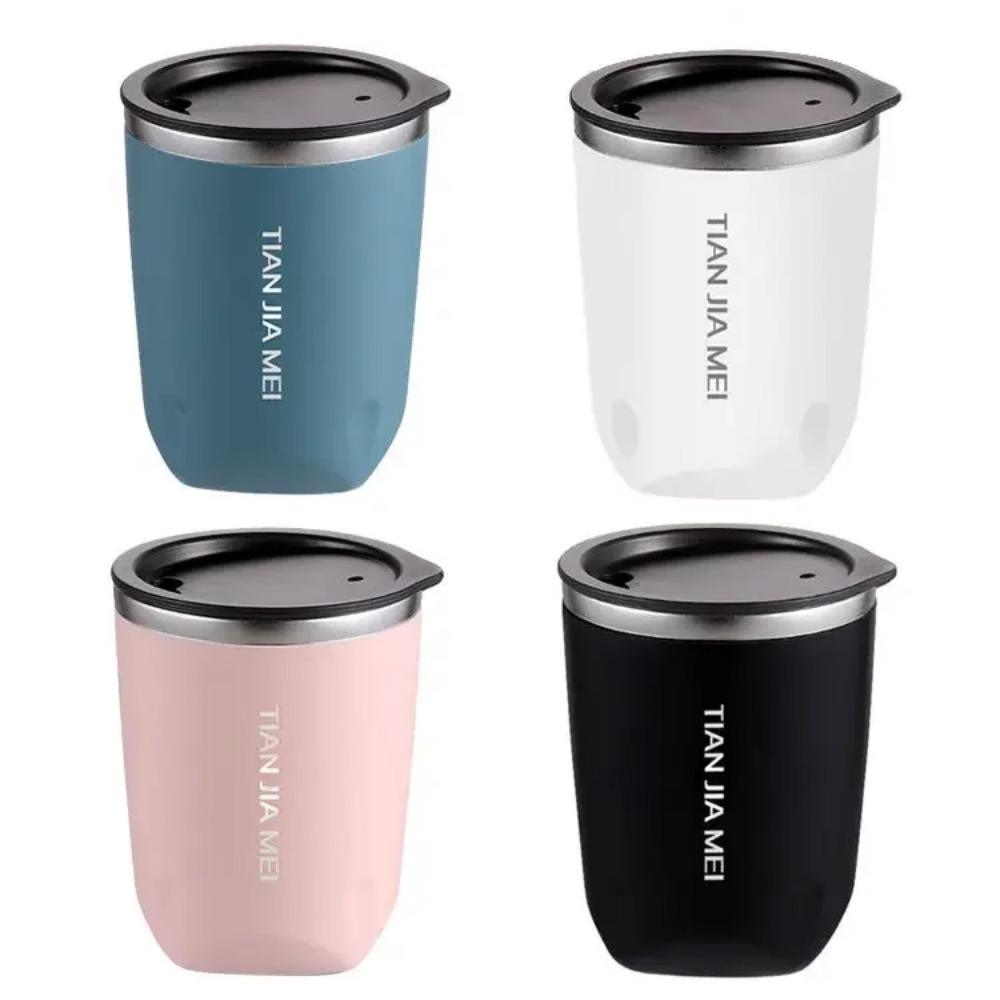 300ml 304 Stainless Steel Coffee Cup Mug With Lid Insulated Coffee Mug Double Wall Coffee Tumbler Heat-resistant Drinkware