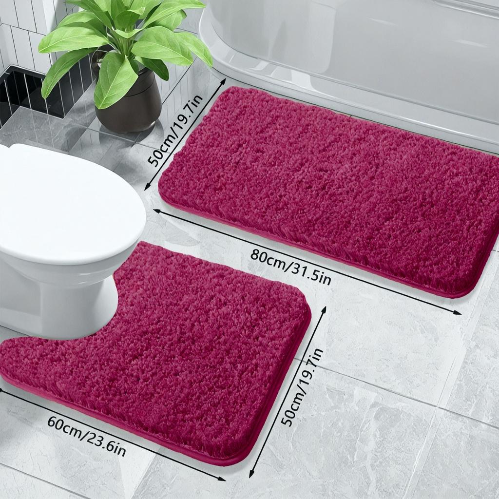 Bathroom Absorbent Floor Mat Home Bathroom Floormat Quick Drying U-shaped Toilet Cushion Carpet Bathroom Accessories At The Entrance of The Toilet