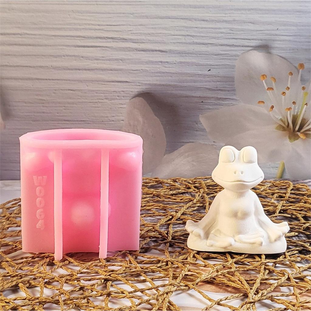 Yoga Frog Candle Mold Animal Silicone Molds Resin Casting Molds Craft Supplies for Candle Making Home Decoration