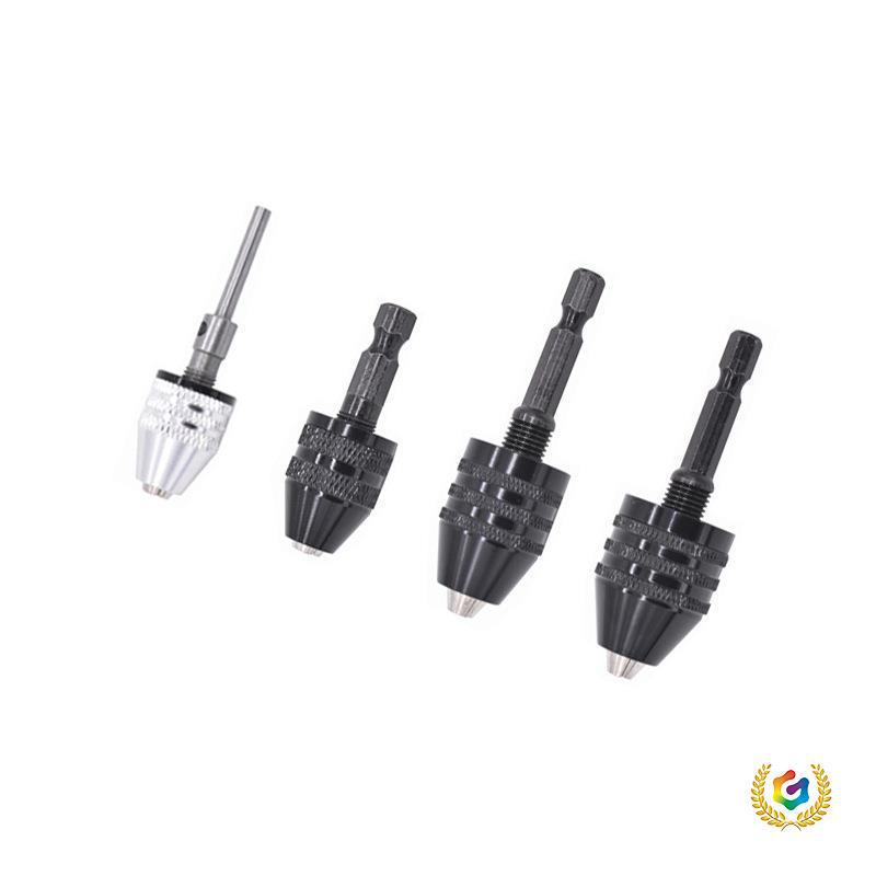 Hex Shank 3-Jaw Chuck 0.3-8mm Mini Drill Conversion Tool for Electric Grinders