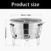 Rustproof Camping Charcoal Grill Stainless Steels Folding Barbecue Stove Folding Cooking Grill Outdoor BBQ Equipment