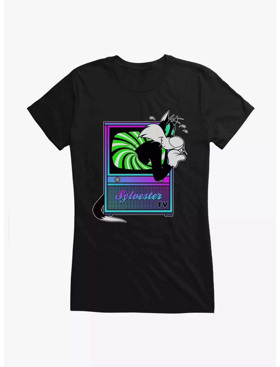 Looney Tunes Sylvester Cat Card Girls TShirt Size S - 5XL Gift For Friends S разноцветный