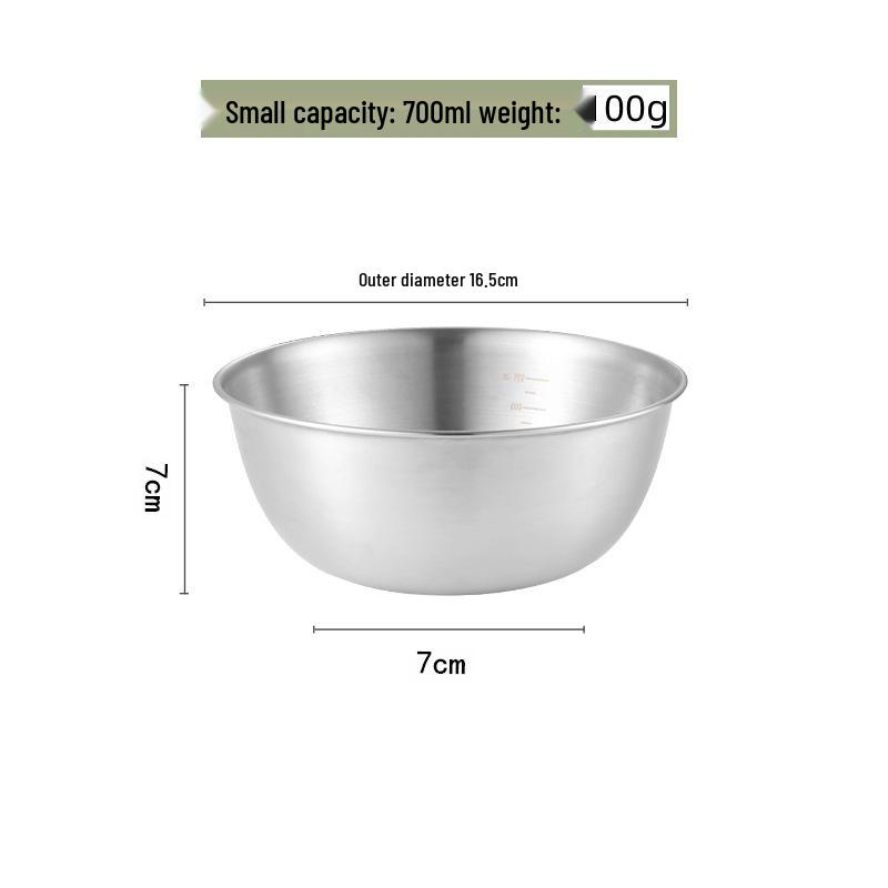 

Многоцелевая миска из нержавеющей стали для смешивания, выпечки и приготовления пищи Natural Color Salad Bowl