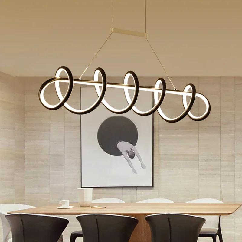 New White/Black Modern LED Pendant Lights Dining room kitchens AC 85-265V Hanging light fixture Luminaire colgante Pendant Lamp