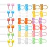 24x/set Rainbow Color Silicone Straw Tips Cover Reusable Drinking Dust Proof Straw Tip Covers 8mm Straw-Topper Straw Tip