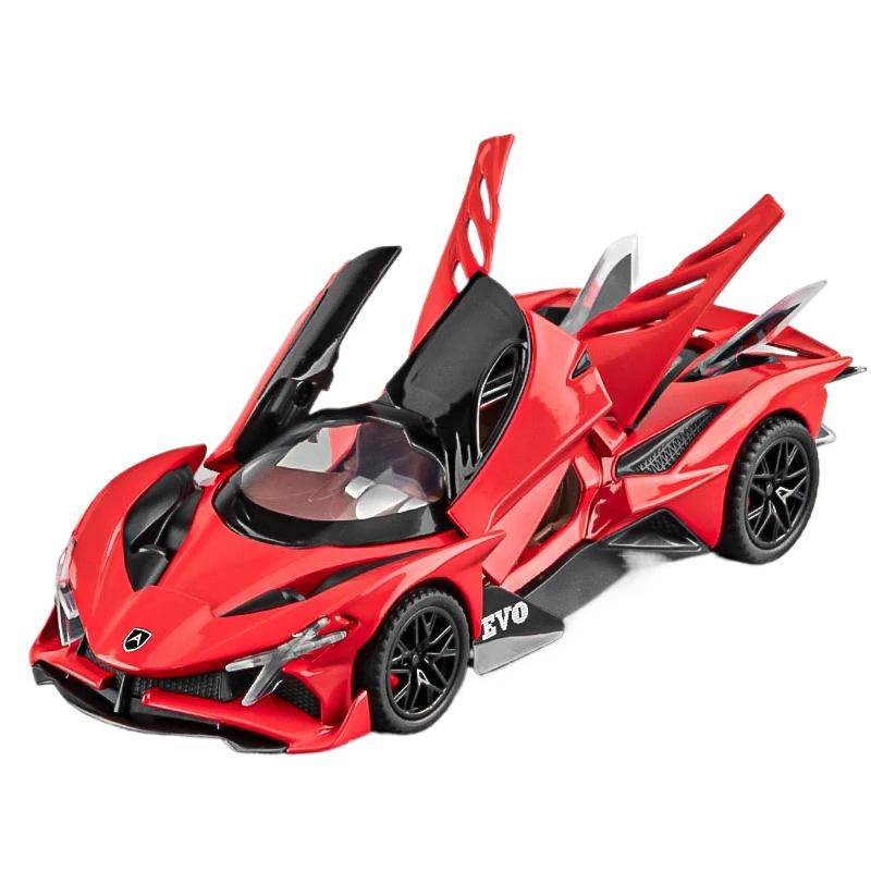 

1/32 Apollo Project EVO литая игрушечная модель автомобиля со звуком и светом детские игрушки коллекционные предметы подарок на день рождения красный