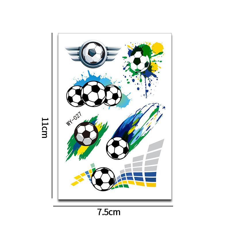 Sports Theme Tattoo Sticker Football Game Fans Luminous Temporary Tattoo Stickers Waterproof Party Makeup Face Stickers