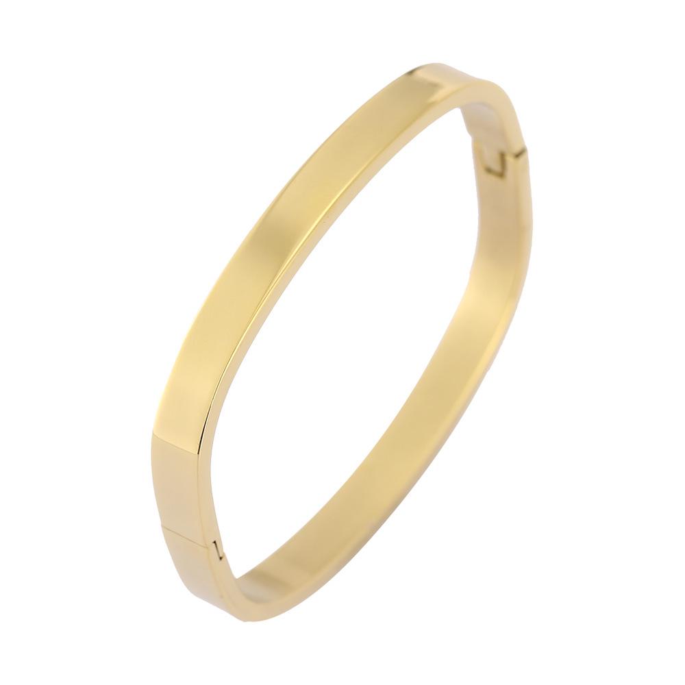 Unisex Armband aus Edelstahl, quadratisch, mit beliebtem europäischem und amerikanischem Design