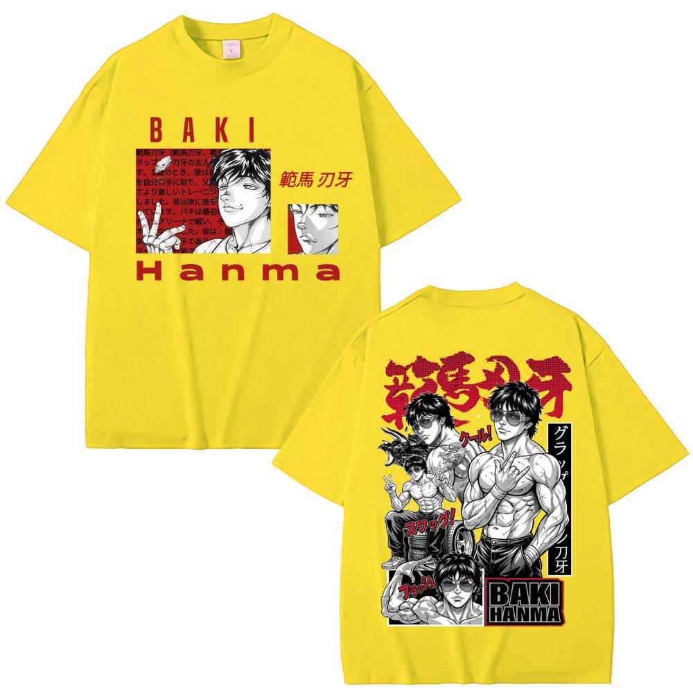 

Anime Baki Haman Harajuku T Shirts Vintage Manga Y2k Fashion T Shirt Men Women Oversized Cotton Casual T-shirt 3XL
