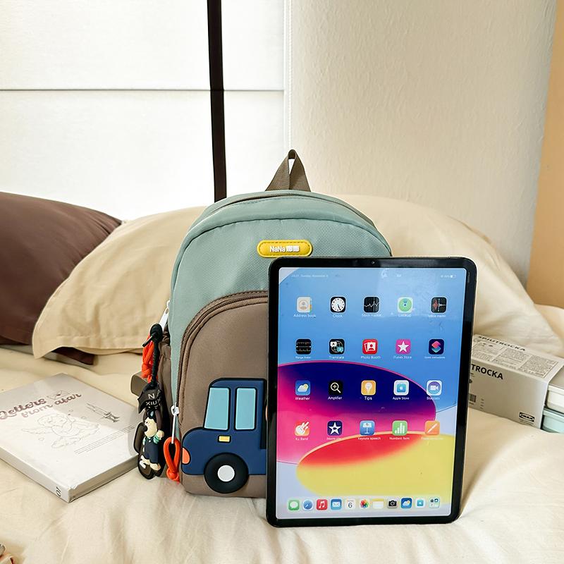 Kindergarten Cartoon Tank Car Schoolbag Super Light Children's Backpack Boys Girls Small Schoolbag