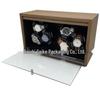 In-Stock Black Walnut 6-Watch Automatic Winder - 2 Sets of 3-Watch Electric Mechanical Winders.