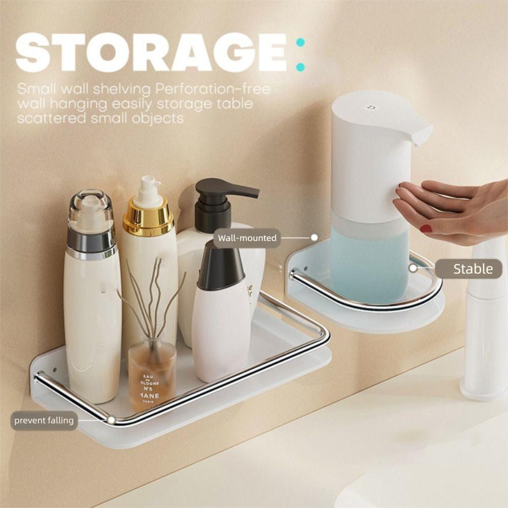 Punch-free Shampoo Rack No Drill Wall Hanger Shower Organizer Bathroom Storage Shelf Toilet