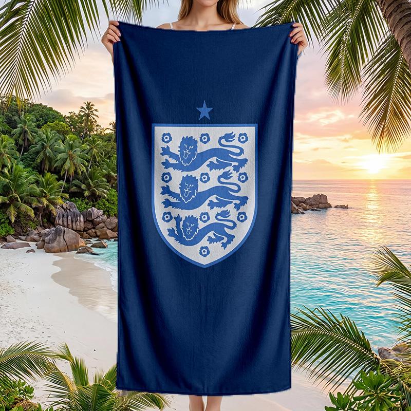 Toalla de Playa de la Selección Nacional de Fútbol de Inglaterra Suave de Microfibra Toalla de Verano Secado Rápido Absorbente para Playa Piscina Viaje
