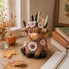 Home Decor Resin Cow Figurine Set Creative Small Statue for Shelf Table