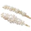 Handmade Pearls Hair Clips Pin for Women Geometric Flower Barrettes Headwear Girls Sweet Hairpins Hair Accessorie