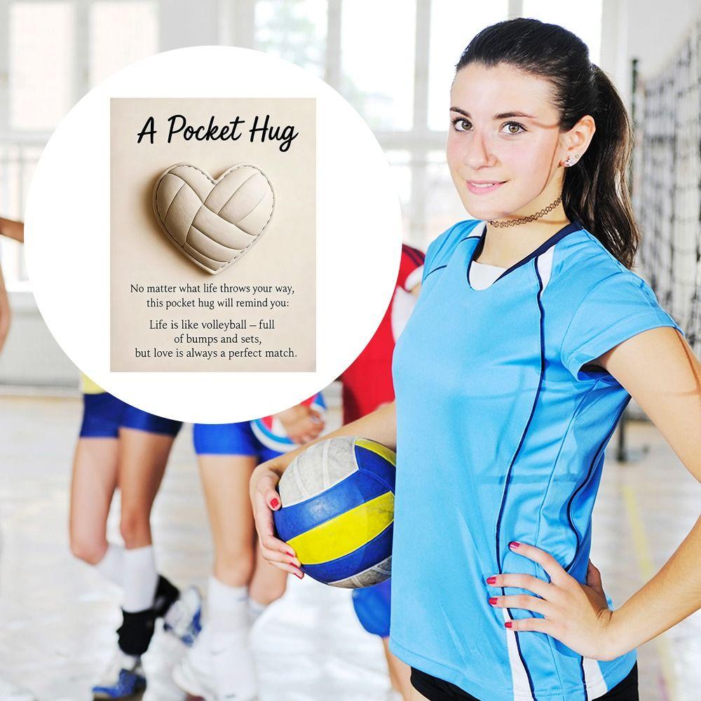 NEW Handmade Volleyball Pocket Hug Personalized Thoughtful Encouragement Token Motivational Keepsake Gift Giving