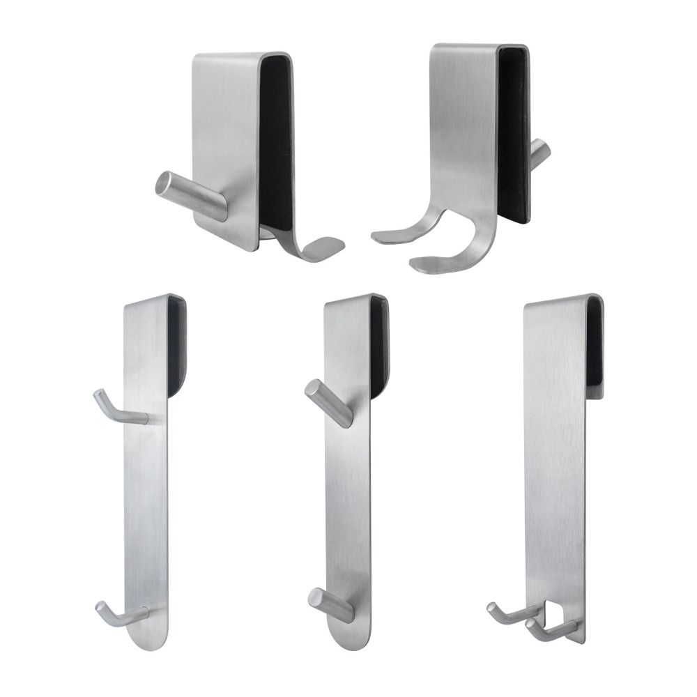 Punch-free Over Glass Door Towel Rack Rust-proof Bathrobe Hanger Shower Door Back Hook  Kitchen