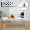 180.34cm Folding Leisure Table, Suitable for Outdoor/Home/Office Use, Rust-Resistant and Easy to Clean (White)