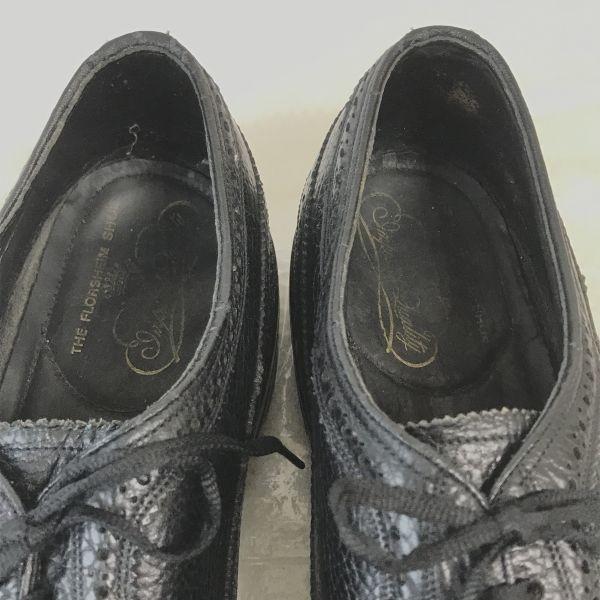 Florsheim Imperial Quality 80s-90s Vintage Long Wingtip 12E 29.5-30.0 Black(USED)