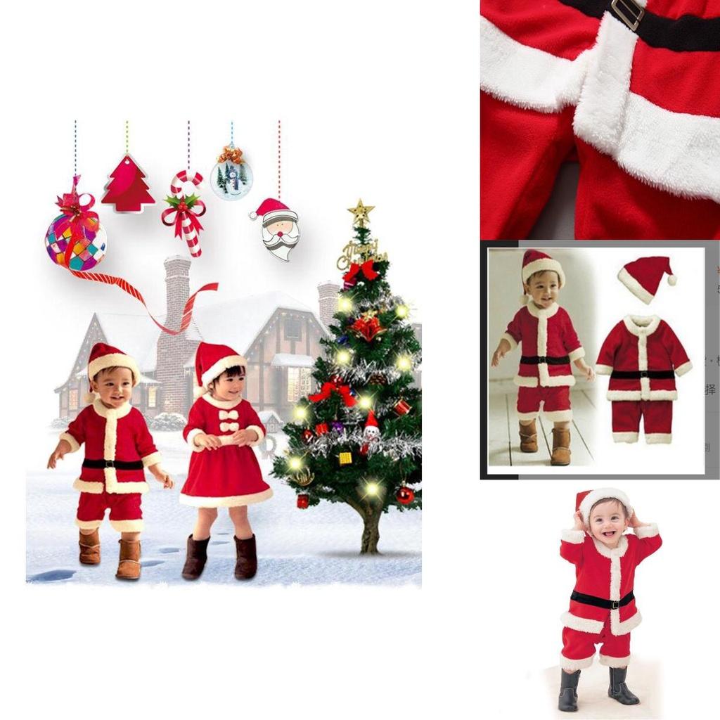 Cozy And Adorable Children's Santa Claus Christmas Costume Outfit Set