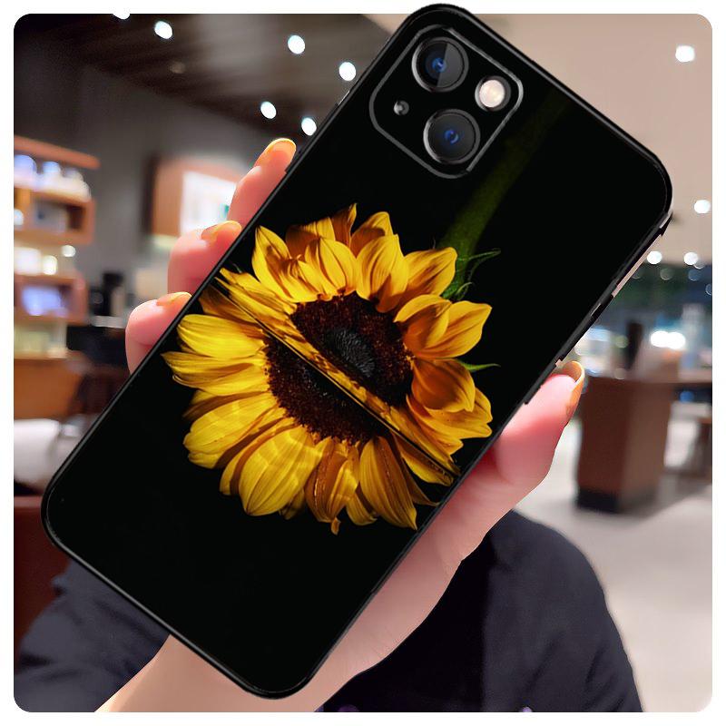 Sunny Sunflower Case For iPhone 15 Pro Max 14 13 12 11 16 17 Pro Max mini 15 16 Plus 16e 17 Air Phone Cover