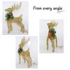 Christmas Iron Deer Ornaments Golden Reindeer Cart Elk Garden Decorations Christmas Tree Matching Scene Deer Light New Year Decoration